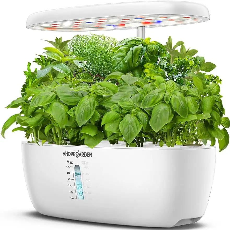 Indoor Garden Hydroponic Planting System: 12 Pod Plant Germination Kit with LED Growth Light