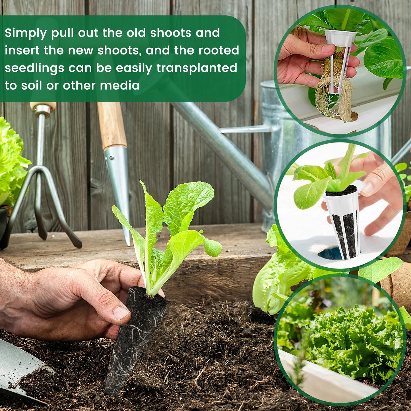 125Pcs Hydroponic Pods Kit Seed Grow Sponges